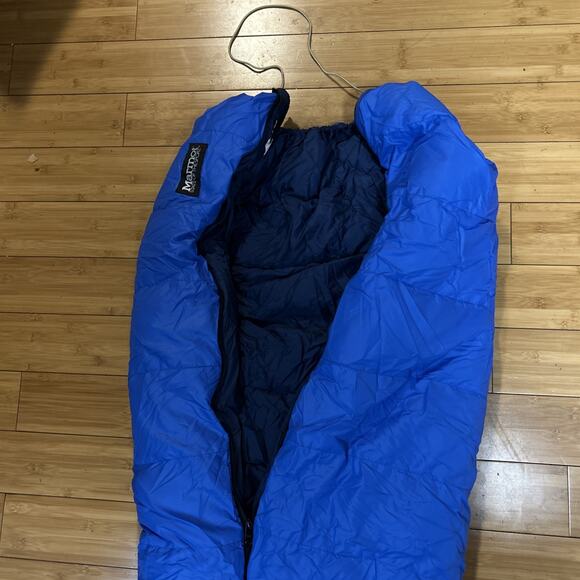 Marmot Down Sleeping Bag 2lbs 6oz Compression Sack Lightweight Double Zipper USA - Picture 5 of 10